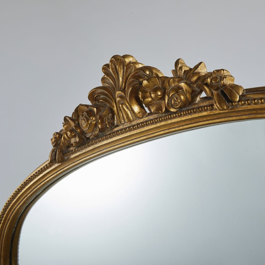 Mobilier design - Miroir vintage robuste avec cadre doré pour salon ou chambre au Sénégal