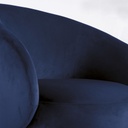BIZOU - Fauteuil en velours bleu nuit