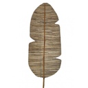 Décoration feuille naturelle en jacinthe d'eau avec tige bambou, style bohème, Dakar Sénégal