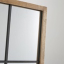 DENYS - Miroir fenêtre en pin et métal effet vieilli 121x165