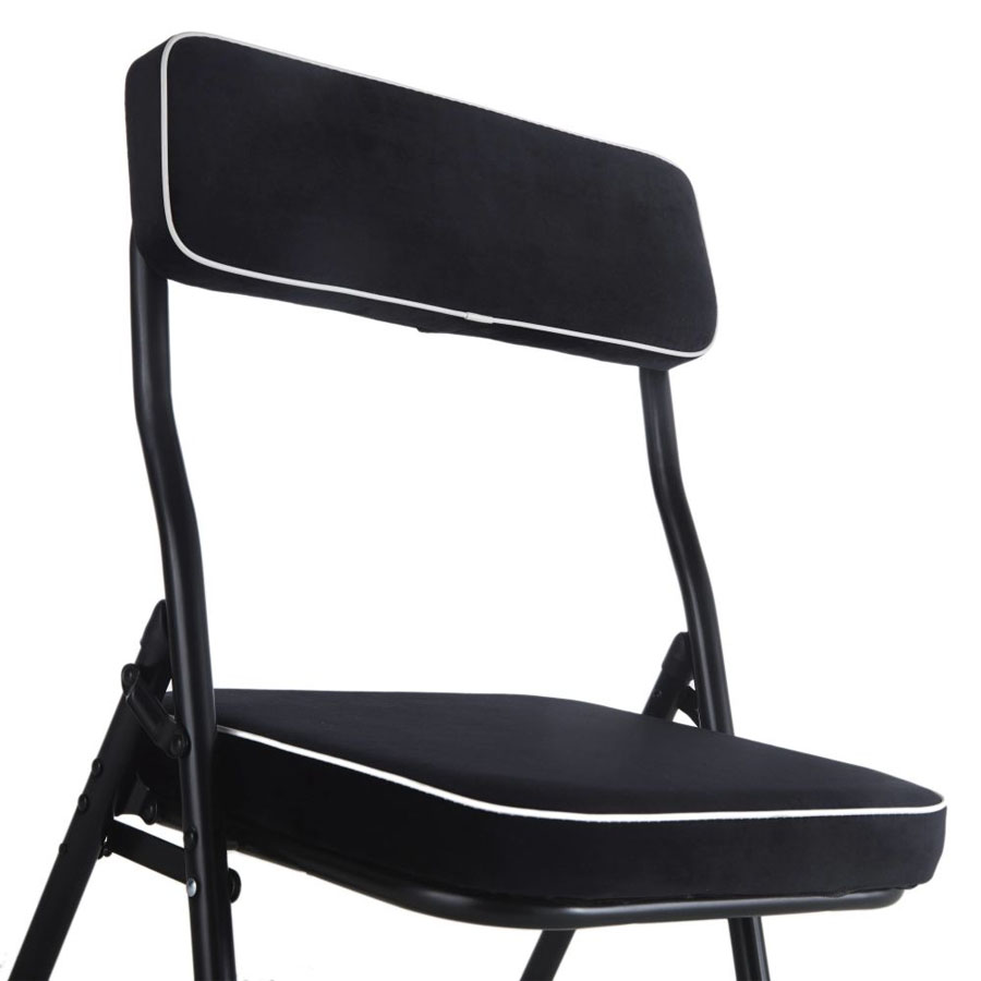 IZZY - Chaise pliante noire