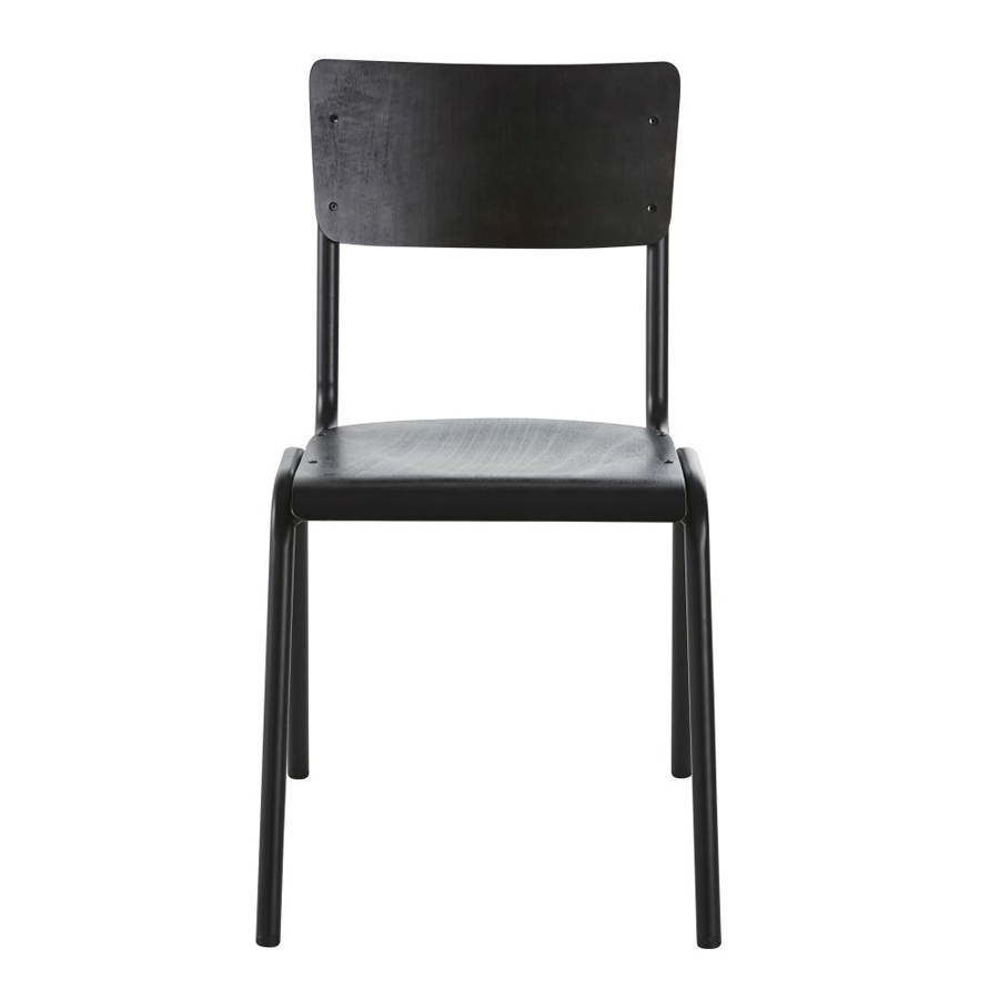 COLLEGE - Chaise en hêtre noir