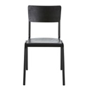 COLLEGE - Chaise en hêtre noir