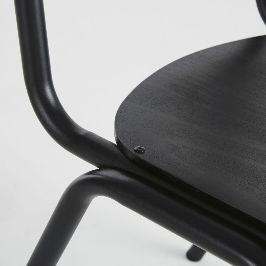 COLLEGE - Chaise en hêtre noir