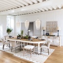 PROVENCE - Table à manger extensible à roulettes 6/14 personnes L125/325