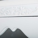 ELISA - Bonnetière blanche en bois, miroir intégré et espace de rangement, Dakar Sénégal