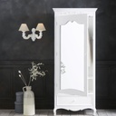 Armoire bonnetière ELISA blanche, 1 porte avec miroir et 1 tiroir, Dakar Sénégal