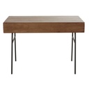 LENOX - Bureau vintage en manguier massif et métal