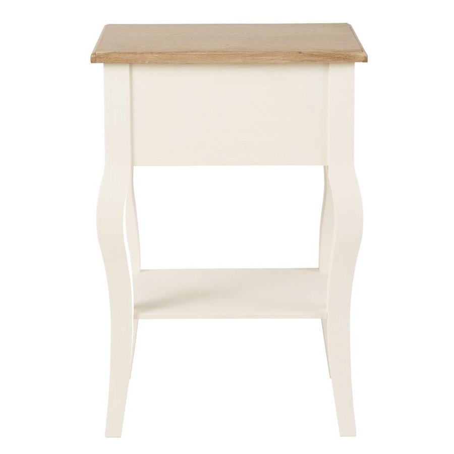 LEONTINE - Table de chevet 1 tiroir crème