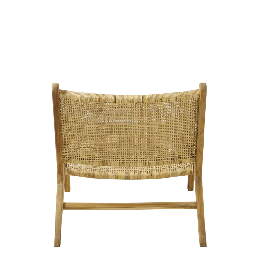 Fauteuil en bois de teck et rotin tressé style naturel - Dakar, Sénégal