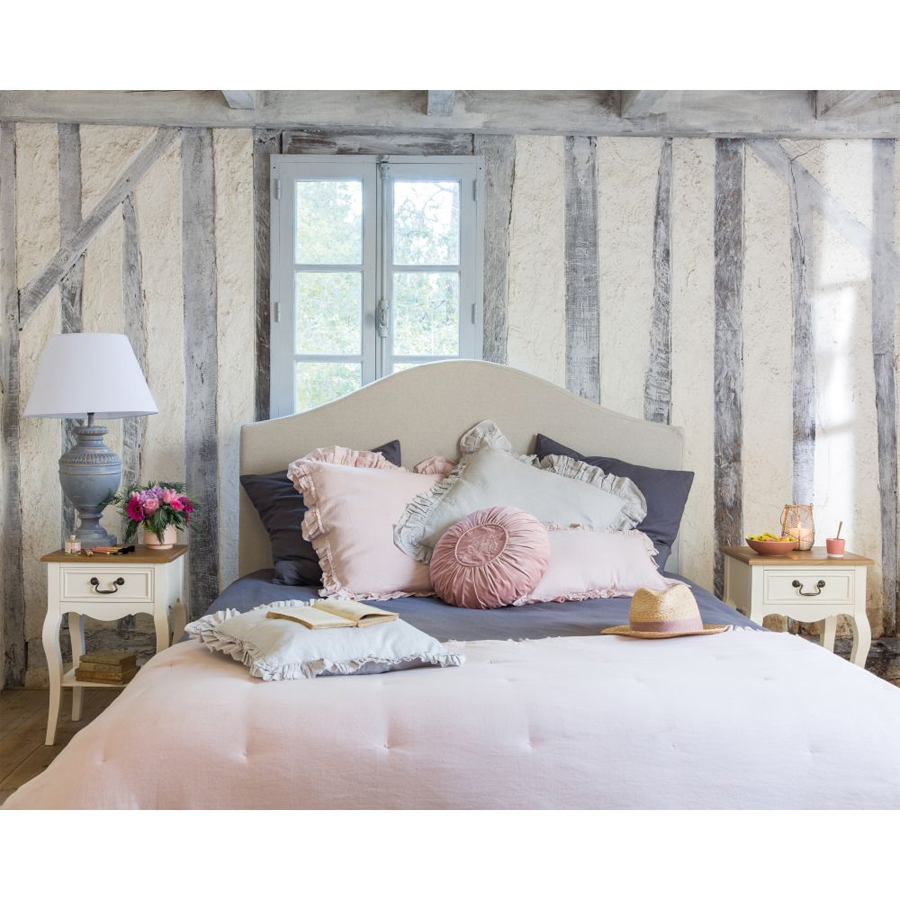 LEONTINE - Table de chevet 1 tiroir crème