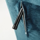 NIO - Banquette clic-clac 1 place en velours bleu pétrole