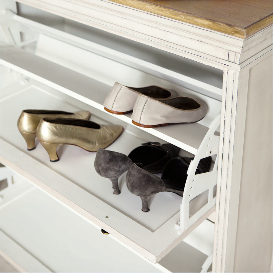 Meuble à chaussures compact LEONTINE en bois crème - Dakar, Sénégal
