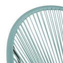 COPACABANA - Fauteuil de jardin rond en résine turquoise