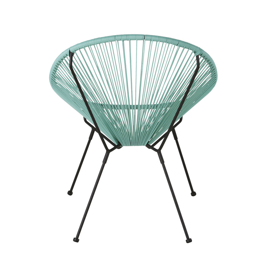 COPACABANA - Fauteuil de jardin rond en résine turquoise