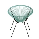COPACABANA - Fauteuil de jardin rond en résine turquoise
