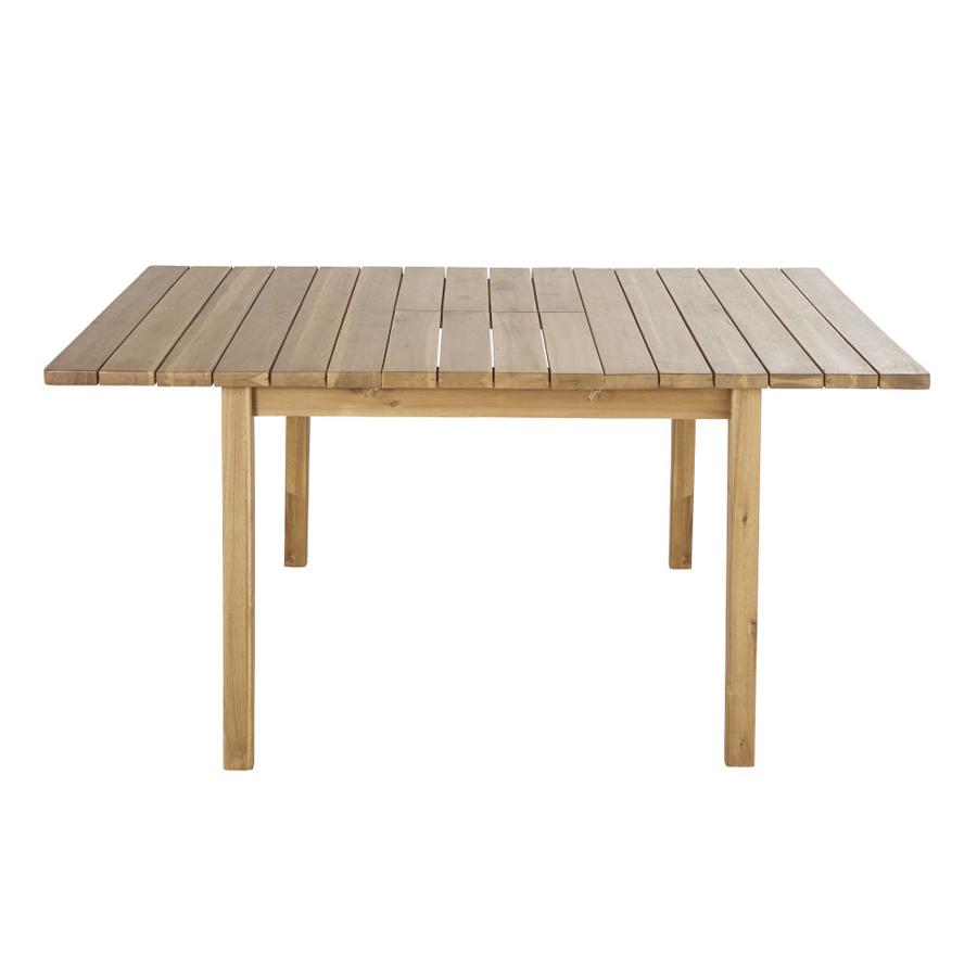 Table de jardin carrée extensible GARDА en acacia massif pour 6 à 8 personnes à Dakar, Sénégal