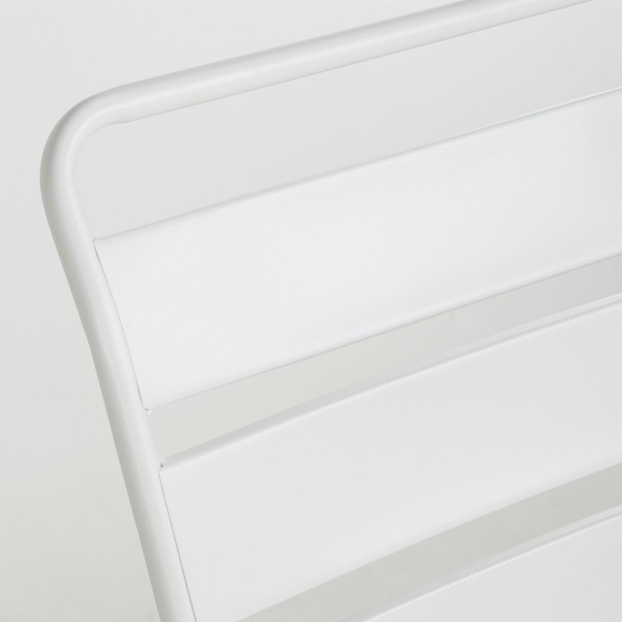 BELLEVILLE - Chaise en métal blanc