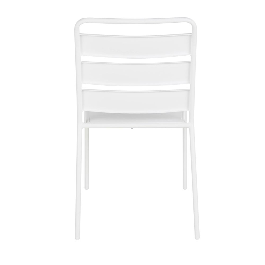 BELLEVILLE - Chaise en métal blanc
