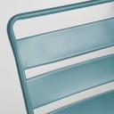 BELLEVILLE - Chaise en métal bleu canard