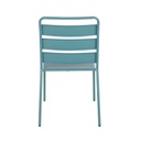 BELLEVILLE - Chaise en métal bleu canard