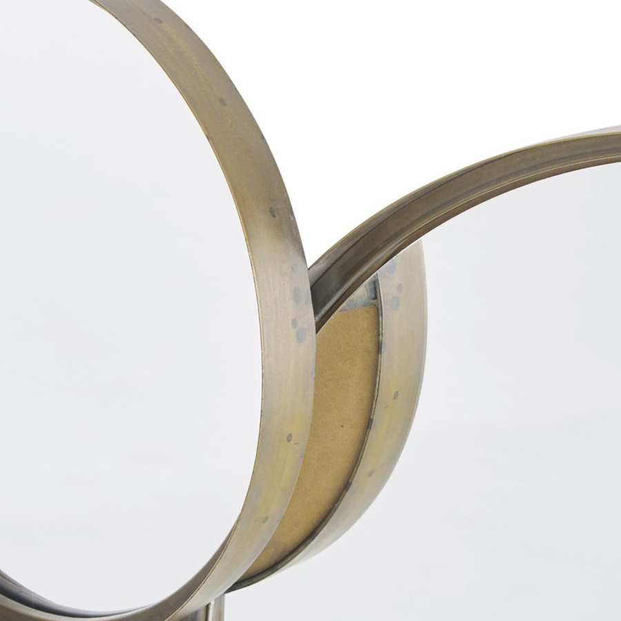 BECKY - Miroirs ronds en métal coloris bronze 100x72