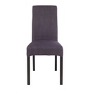 MARGAUX - Housse de chaise en coton gris charbon 41x70
