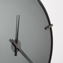 BECKER - Horloge en verre fumé et métal noir D95