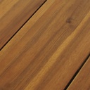 PIANOSA - Table basse de jardin en bois d'acacia massif et acier noir