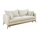 DUKE - Canapé-lit 3/4 places beige