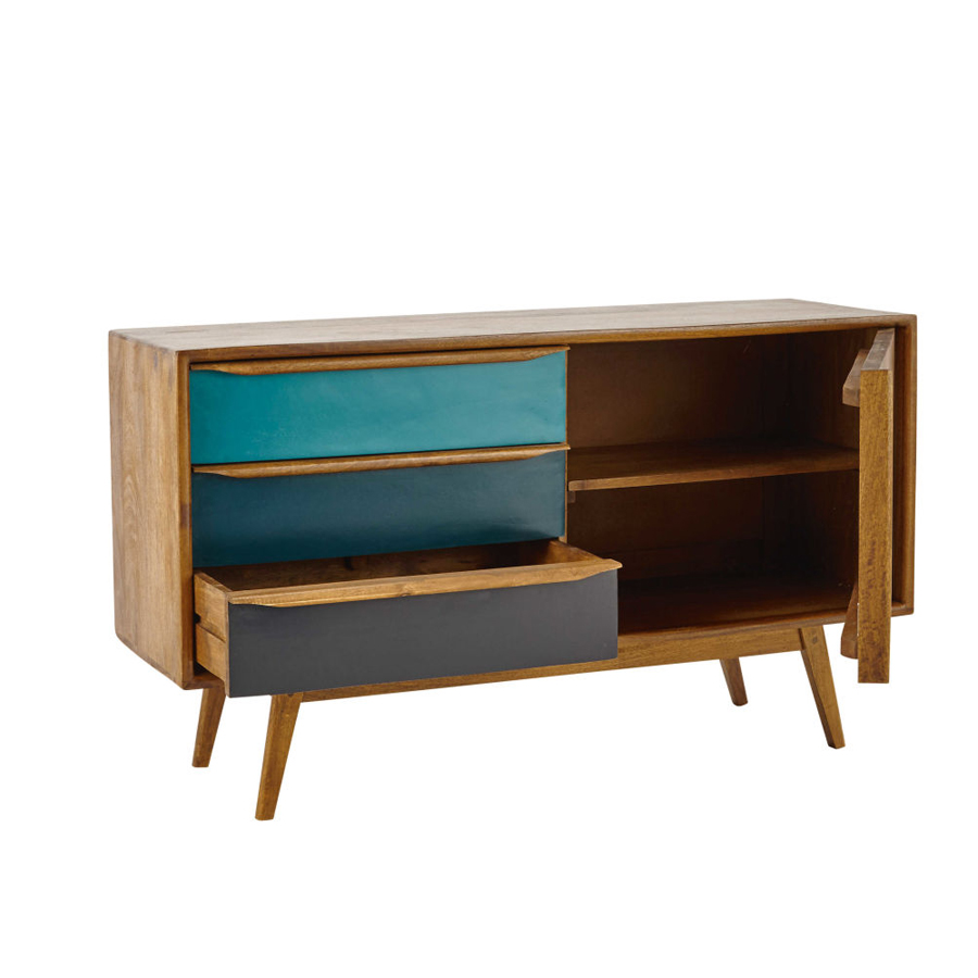 JANEIRO - Buffet vintage en manguier bleu