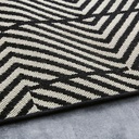 PRETORIA - Tapis d'extérieur en polypropylène noir et beige 160x230