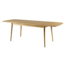 Table à manger Bronx extensible en bois clair, design scandinave idéal pour accueillir 6 à 10 personnes à Dakar, Sénégal.