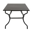 ALPILLES - Table de jardin en métal et fer forgé noirs 8/10 personnes L200