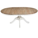 PROVENCE - Table à manger ronde extensible 6 à 8 personnes L140/190