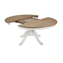 PROVENCE - Table à manger ronde extensible 6 à 8 personnes L140/190