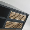Mobilier design - Meuble TV SUZELLE en bois et cannage pour intérieur chaleureux au Sénégal