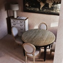 Table à manger ronde extensible Valencay 6 à 14 personnes L125/325