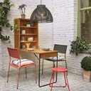 TERAMO - Chaise de jardin empilable en acier terracotta
