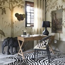 Sculpture éléphant HATHI noir mat pour déco contemporaine H72 à Dakar, Sénégal