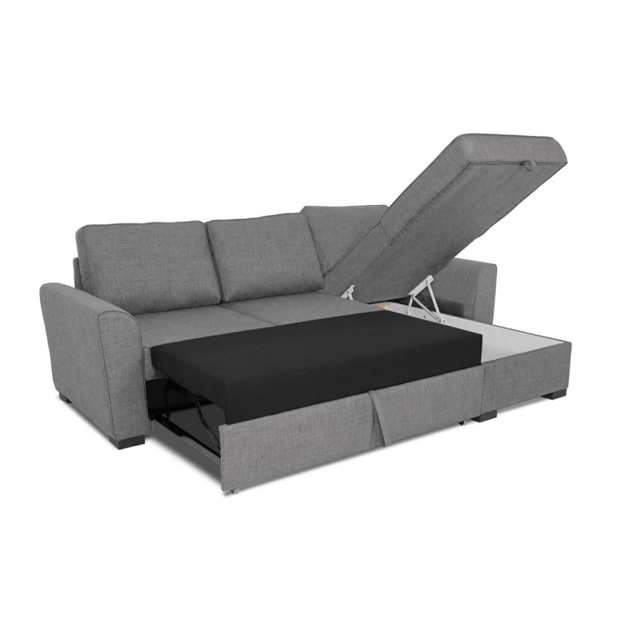 Canapé convertible Montréal gris 3/4 places avec angle réversible, Dakar Sénégal