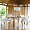 Mobilier design - Table STOCKHOLM robuste avec finition bois naturel pour intérieur moderne au Sénégal