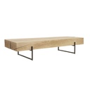 Table basse MAGNUS en chêne massif et métal noir - Dakar, Sénégal