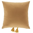 Coussin oie blanc, marron et doré, 40x40
