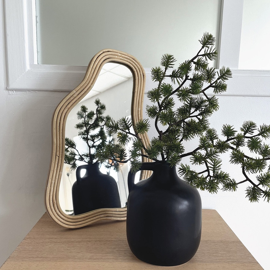 Miroir Organic, cadre en raphia naturel Dakar Sénégal