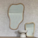 Miroir ORGANIC en raphia naturel pour décoration intérieure élégante à Dakar, Sénégal