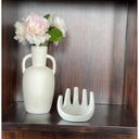 NORMA - Vase céramique blanc texturé 12,5x24,4cm