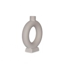RING - Vase décoratif en grès cérame gris galet, style minimaliste, Dakar Sénégal