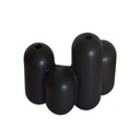 Vase MULTI noir moucheté en grès cérame, décoration raffinée, Dakar Sénégal