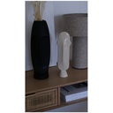 Vase TOTEM terracotta en grès cérame avec finition mouchetée, décoration élégante, Dakar Sénégal
